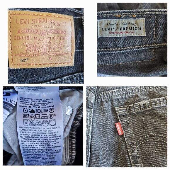 Levis 501 womens juniors Sz W26 wash black Distressed jean shorts - Picture 7 of 8